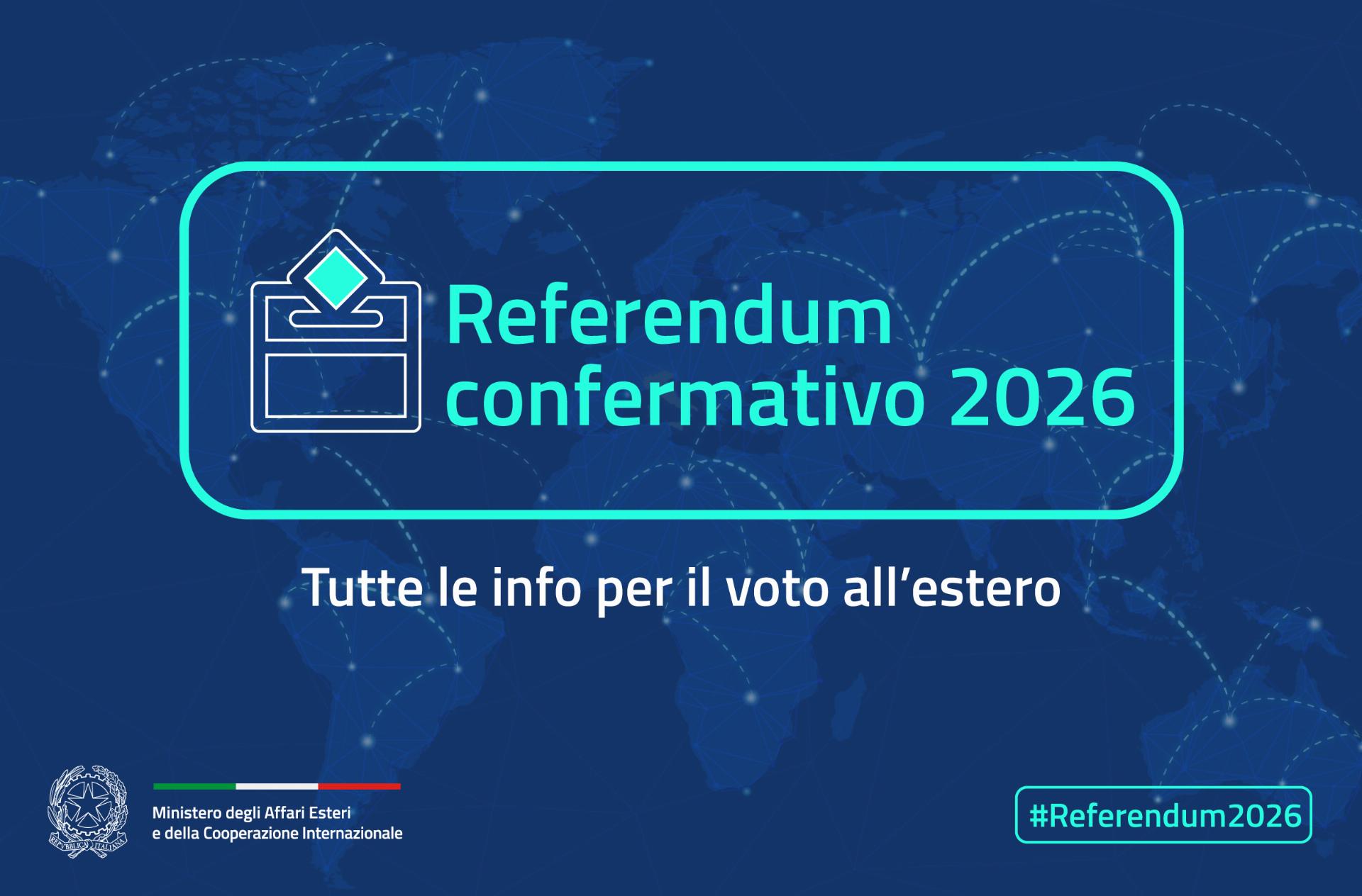 REFERENDUM COSTITUZIONALE CONFERMATIVO - 22 e 23 MARZO 2026